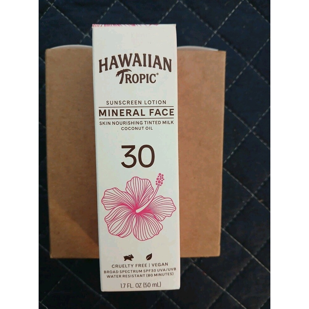 Hawaiian Tropic Mineral Face Sunscreen Lotion SPF 30 1.7 oz VEGAN